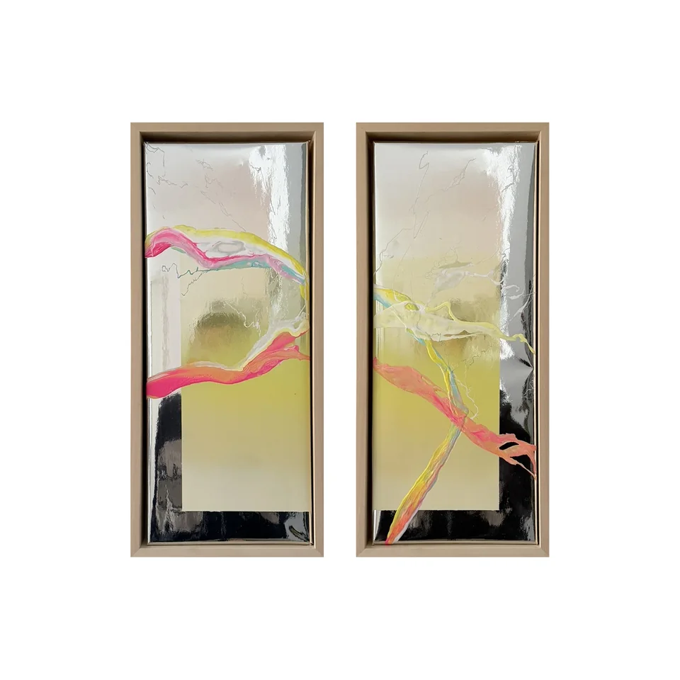 05 - WAVES OF LIFE, Graffiti spray paint & mixed acrylic on mirror chrome canvas, Valentin Nieroba